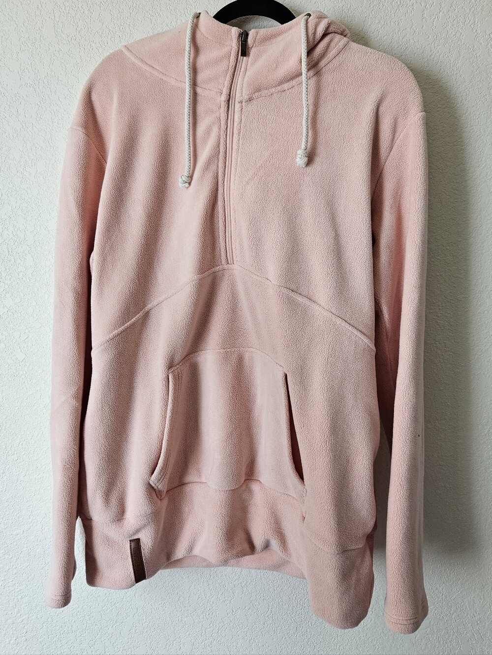 Ampersand Women's Pink Half-Zip Fleece Hoodie
